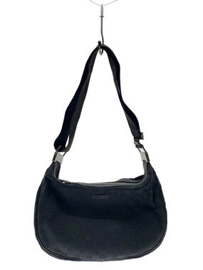 Gucci Monogram Half Moon Hobo bag black canvas